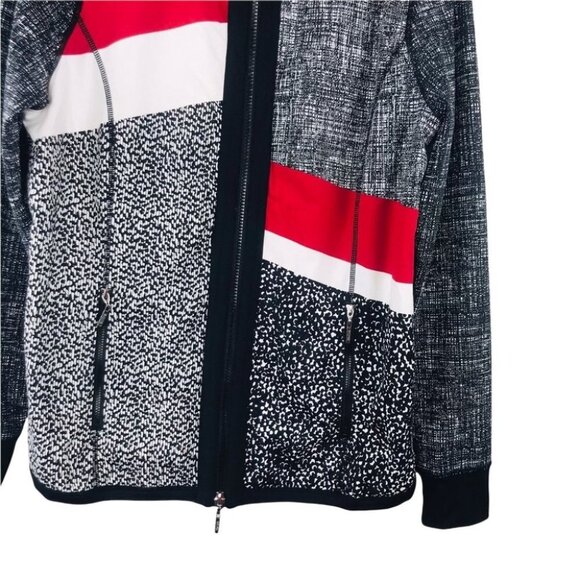 BYLYSE Multicoloured Zip up Jacket Women Size M black and Red - Picture 9 of 16